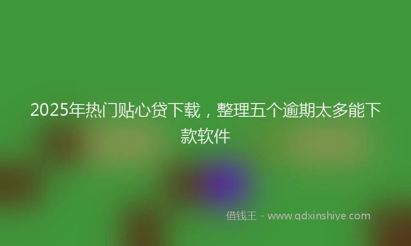 2025年热门贴心贷下载，整理五个逾期太多能下款软件