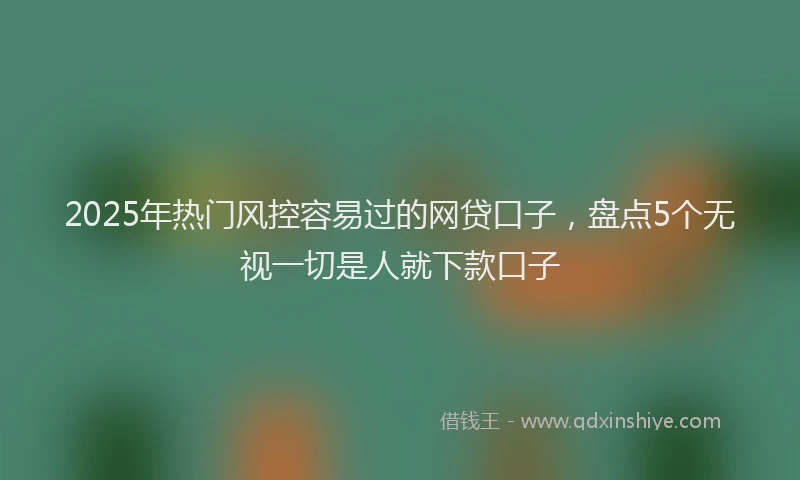 2025年热门风控容易过的网贷口子，盘点5个无视一切是人就下款口子