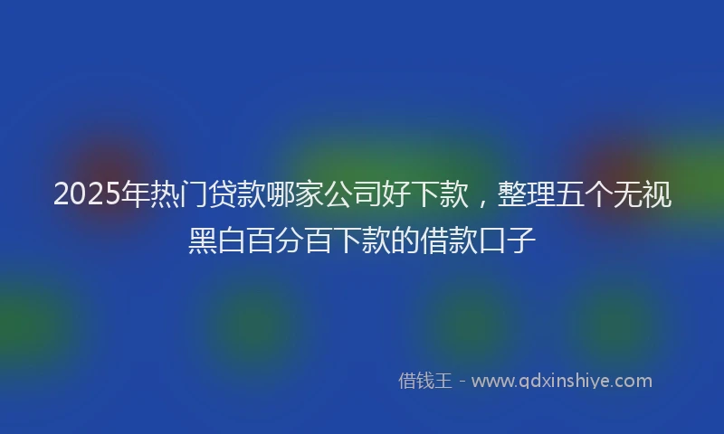 2025年热门贷款哪家公司好下款，整理五个无视黑白百分百下款的借款口子