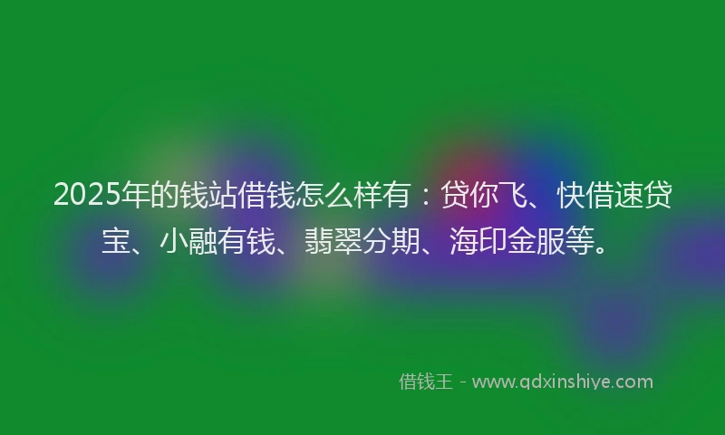 2025年的钱站借钱怎么样有：贷你飞、快借速贷宝、小融有钱、翡翠分期、海印金服等。