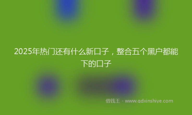 2025年热门还有什么新口子，整合五个黑户都能下的口子