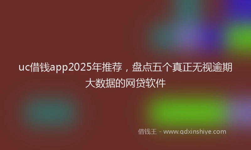 uc借钱app2025年推荐，盘点五个真正无视逾期大数据的网贷软件