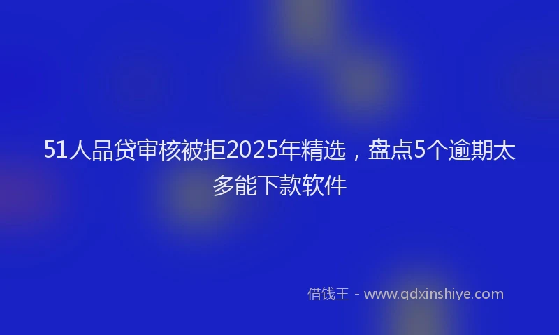 51人品贷审核被拒2025年精选，盘点5个逾期太多能下款软件