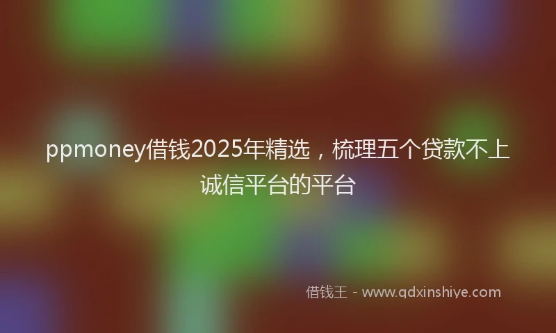 ppmoney借钱2025年精选，梳理五个贷款不上诚信平台的平台