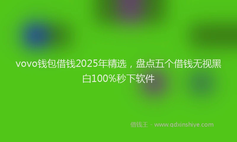 vovo钱包借钱2025年精选，盘点五个借钱无视黑白100%秒下软件