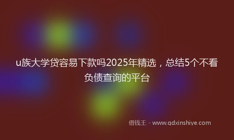 u族大学贷容易下款吗2025年精选，总结5个不看负债查询的平台
