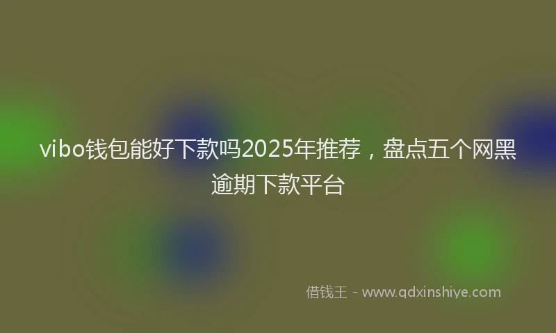 vibo钱包能好下款吗2025年推荐，盘点五个网黑逾期下款平台