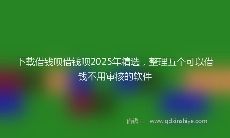 下载借钱呗借钱呗2025年精选，整理五个可以借钱不用审核的软件