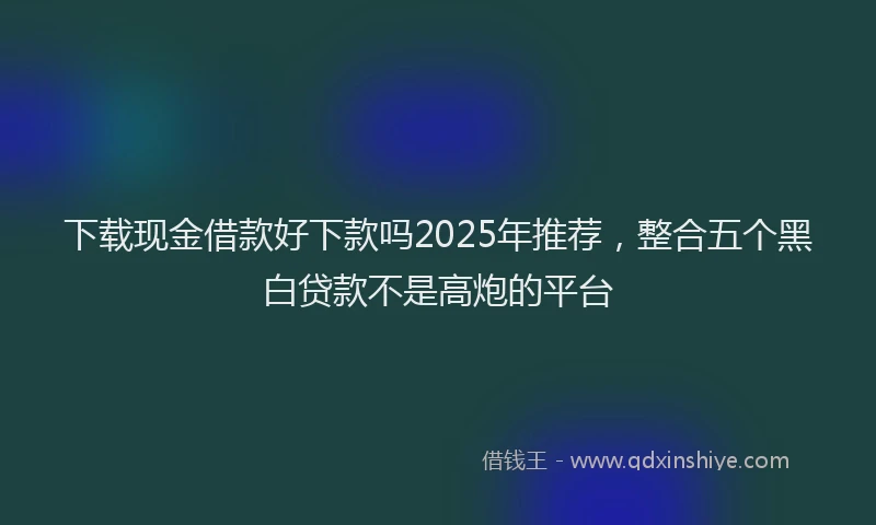 下载现金借款好下款吗2025年推荐，整合五个黑白贷款不是高炮的平台