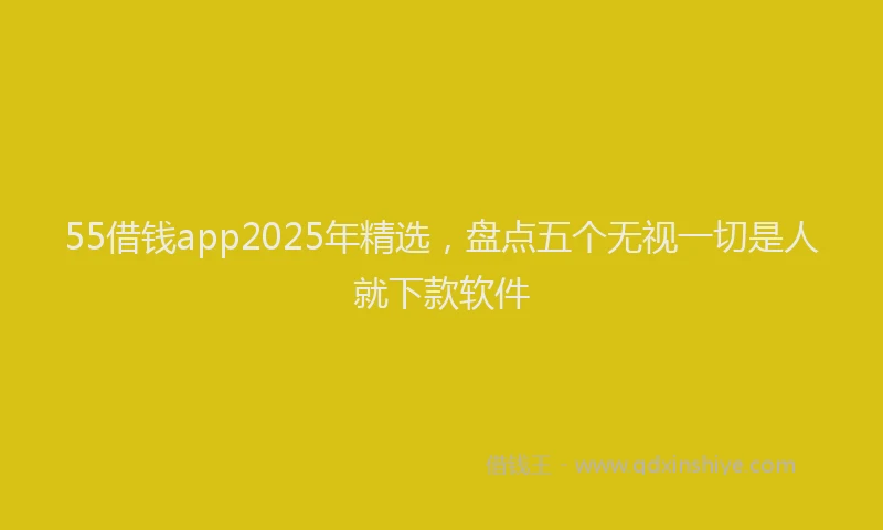 55借钱app2025年精选，盘点五个无视一切是人就下款软件