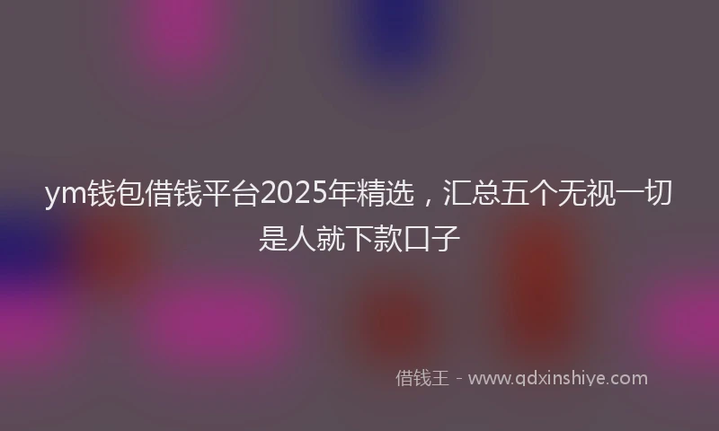 ym钱包借钱平台2025年精选，汇总五个无视一切是人就下款口子