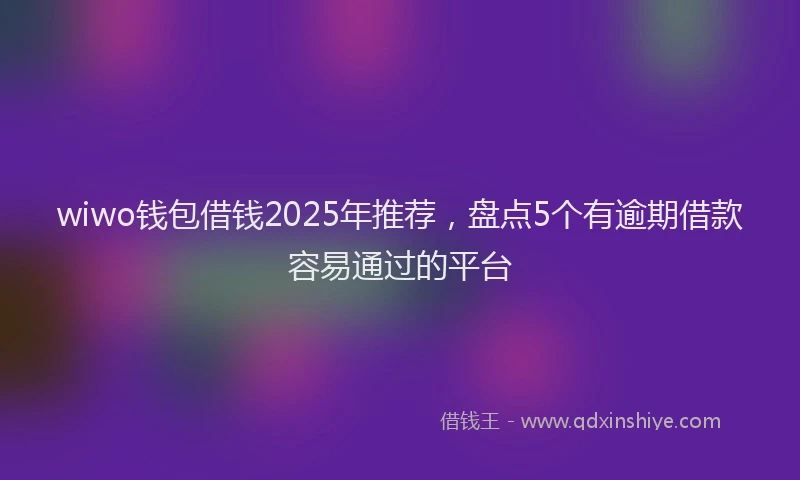 wiwo钱包借钱2025年推荐，盘点5个有逾期借款容易通过的平台