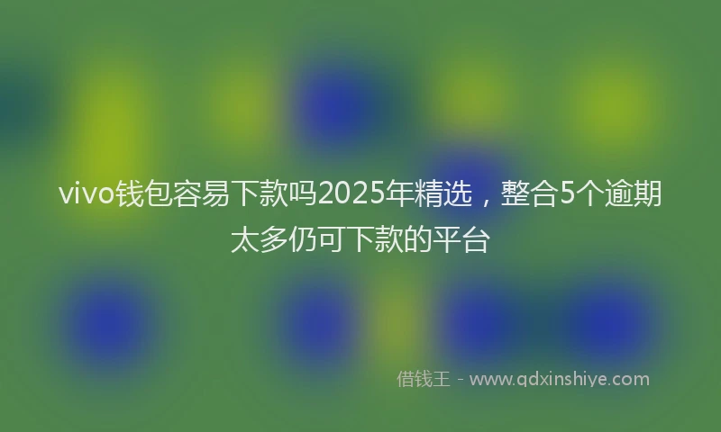 vivo钱包容易下款吗2025年精选，整合5个逾期太多仍可下款的平台
