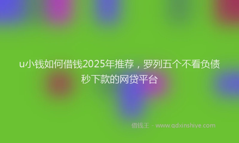 u小钱如何借钱2025年推荐，罗列五个不看负债秒下款的网贷平台