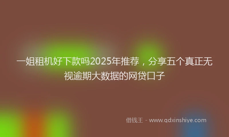 一姐租机好下款吗2025年推荐，分享五个真正无视逾期大数据的网贷口子