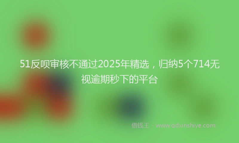 51反呗审核不通过2025年精选，归纳5个714无视逾期秒下的平台