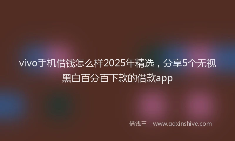 vivo手机借钱怎么样2025年精选，分享5个无视黑白百分百下款的借款app