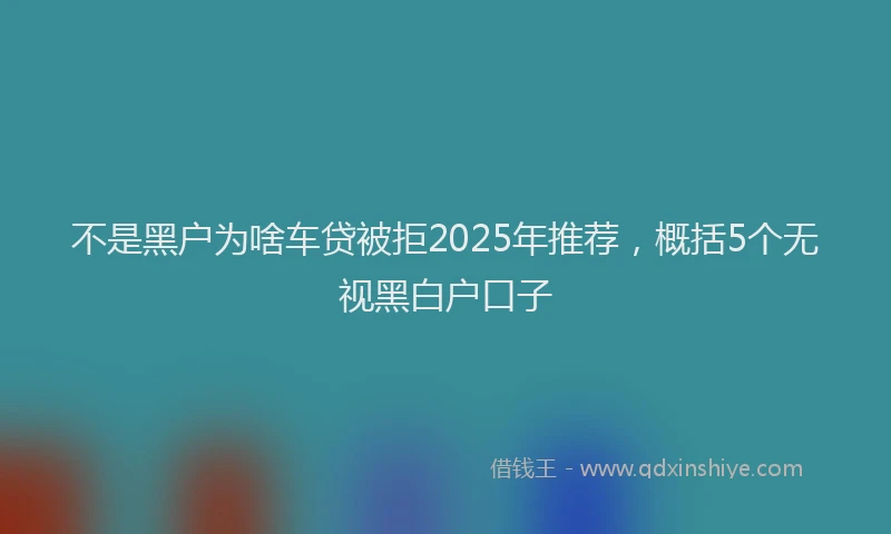 不是黑户为啥车贷被拒2025年推荐，概括5个无视黑白户口子