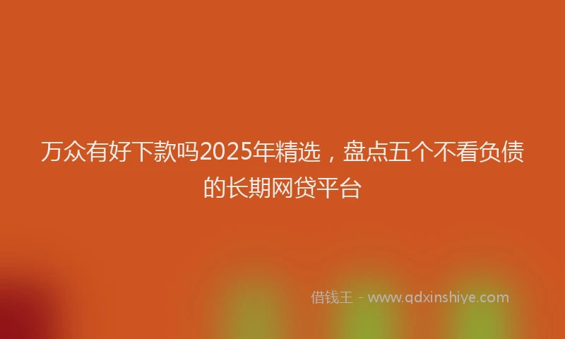 万众有好下款吗2025年精选，盘点五个不看负债的长期网贷平台