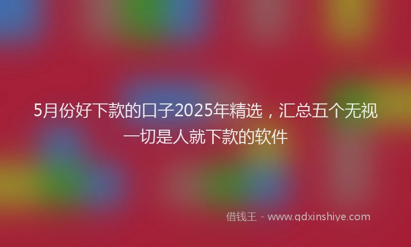5月份好下款的口子2025年精选，汇总五个无视一切是人就下款的软件