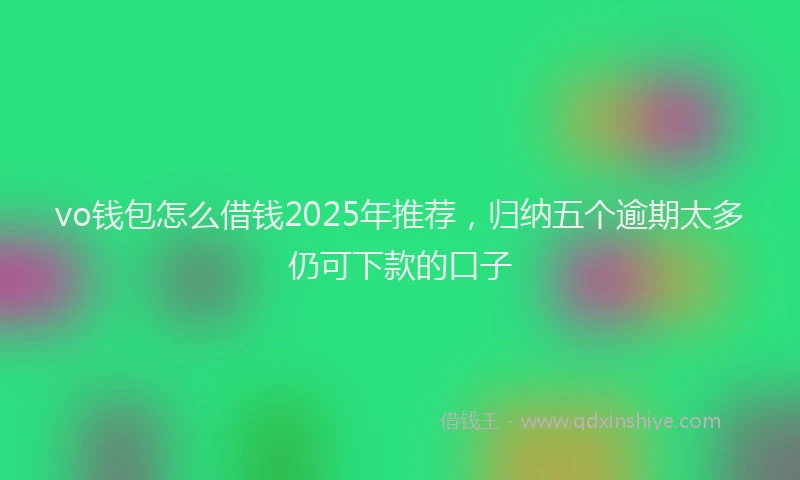 vo钱包怎么借钱2025年推荐，归纳五个逾期太多仍可下款的口子