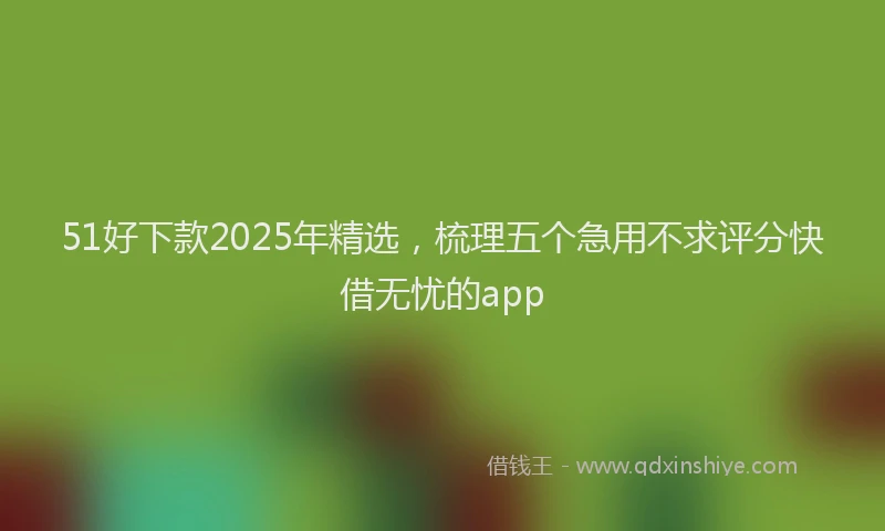 51好下款2025年精选，梳理五个急用不求评分快借无忧的app
