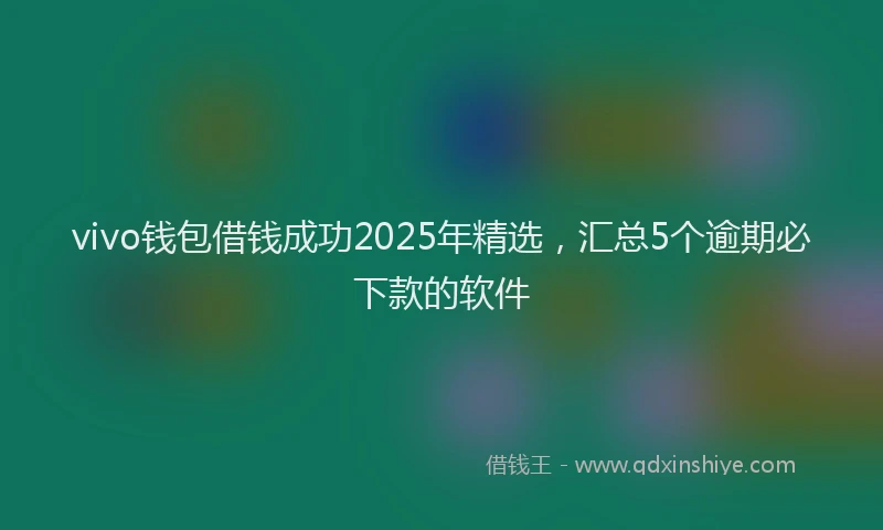 vivo钱包借钱成功2025年精选，汇总5个逾期必下款的软件