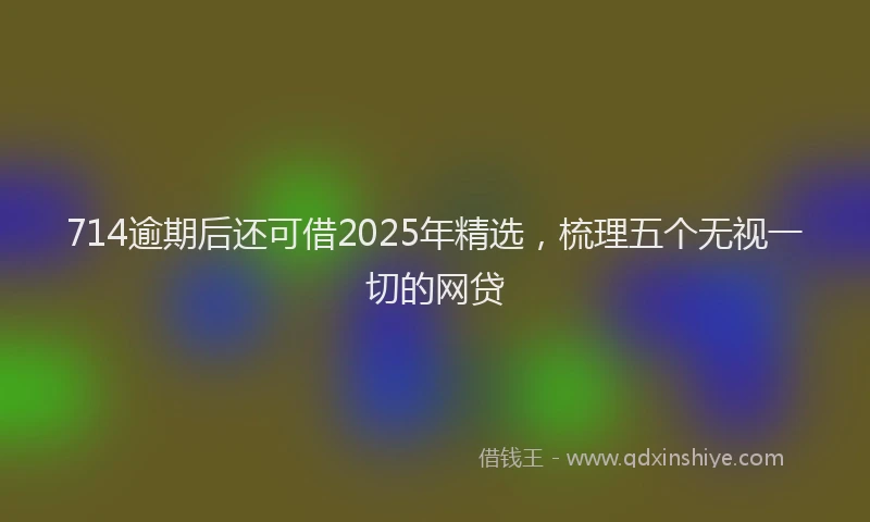 714逾期后还可借2025年精选，梳理五个无视一切的网贷