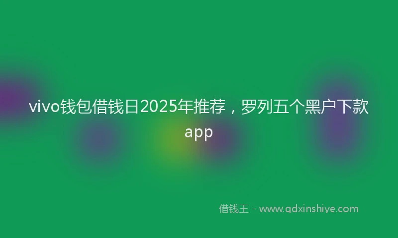 vivo钱包借钱日2025年推荐，罗列五个黑户下款app