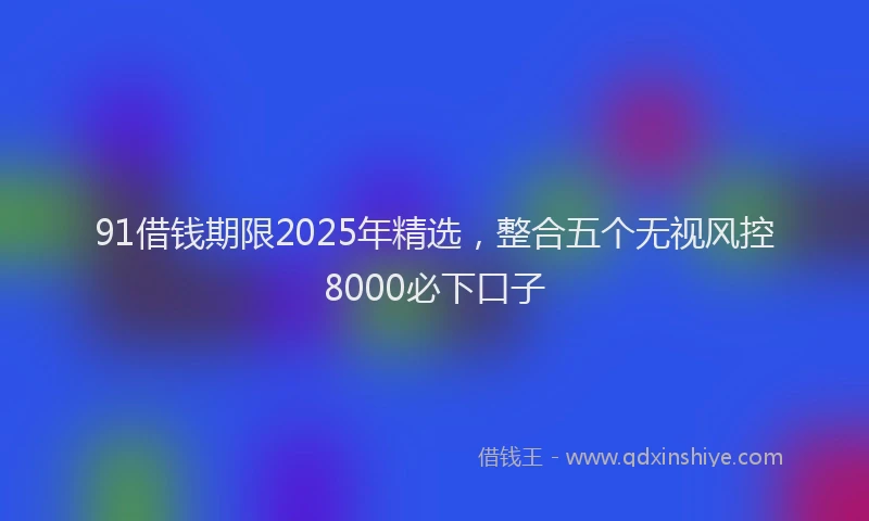 91借钱期限2025年精选，整合五个无视风控8000必下口子