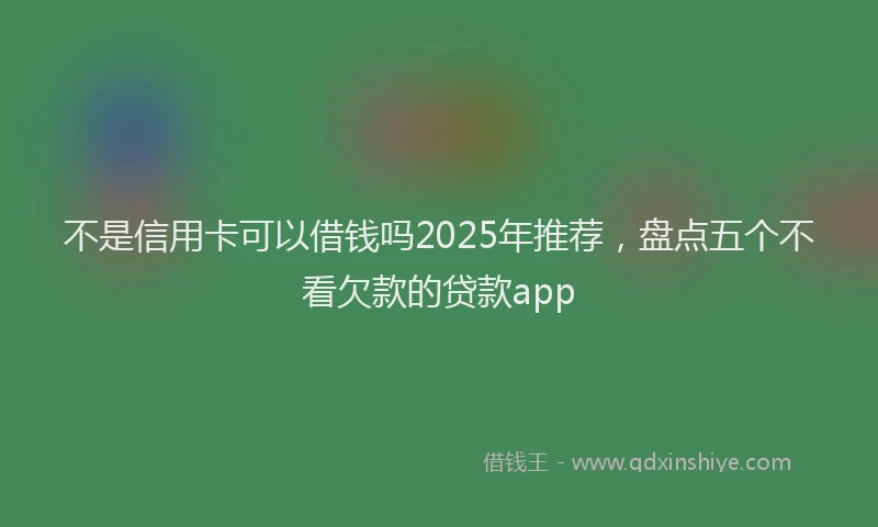 不是信用卡可以借钱吗2025年推荐，盘点五个不看欠款的贷款app