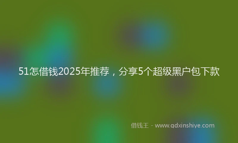 51怎借钱2025年推荐，分享5个超级黑户包下款