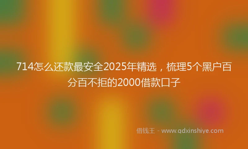 714怎么还款最安全2025年精选，梳理5个黑户百分百不拒的2000借款口子