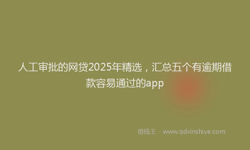 人工审批的网贷2025年精选，汇总五个有逾期借款容易通过的app