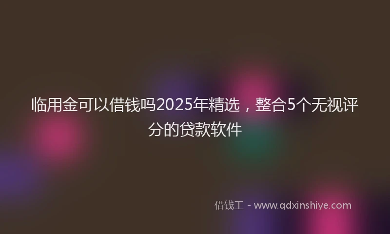 临用金可以借钱吗2025年精选，整合5个无视评分的贷款软件