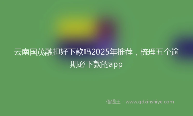 云南国茂融担好下款吗2025年推荐，梳理五个逾期必下款的app