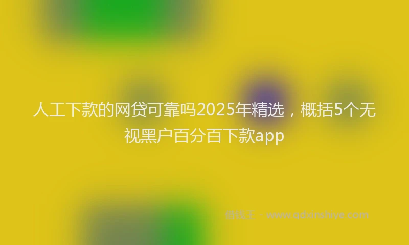 人工下款的网贷可靠吗2025年精选，概括5个无视黑户百分百下款app