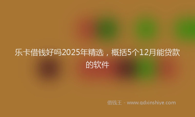 乐卡借钱好吗2025年精选，概括5个12月能贷款的软件