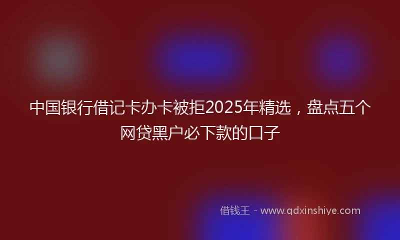 中国银行借记卡办卡被拒2025年精选，盘点五个网贷黑户必下款的口子