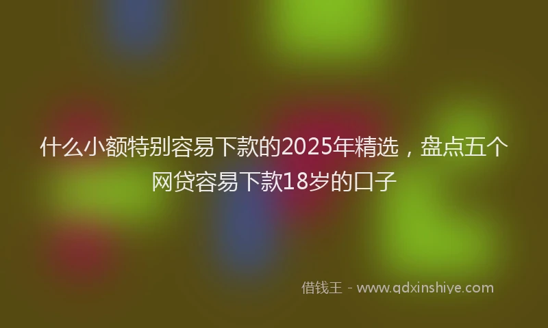 什么小额特别容易下款的2025年精选，盘点五个网贷容易下款18岁的口子