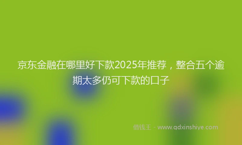 京东金融在哪里好下款2025年推荐，整合五个逾期太多仍可下款的口子