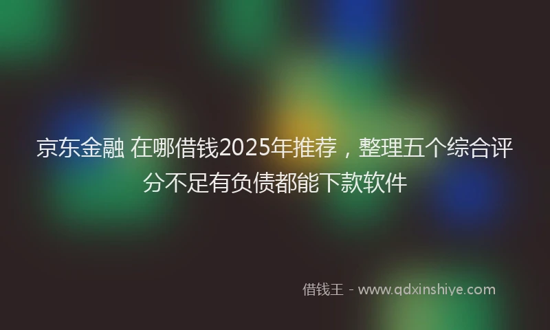 京东金融 在哪借钱2025年推荐，整理五个综合评分不足有负债都能下款软件