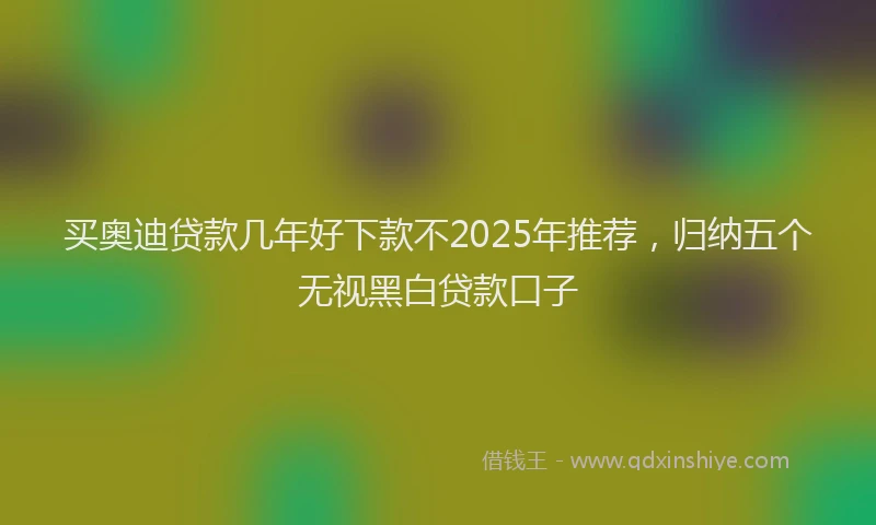 买奥迪贷款几年好下款不2025年推荐，归纳五个无视黑白贷款口子
