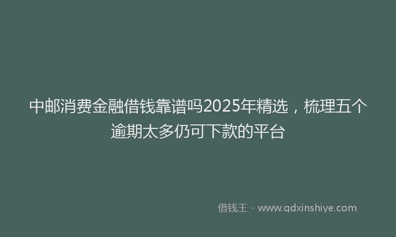 中邮消费金融借钱靠谱吗2025年精选，梳理五个逾期太多仍可下款的平台