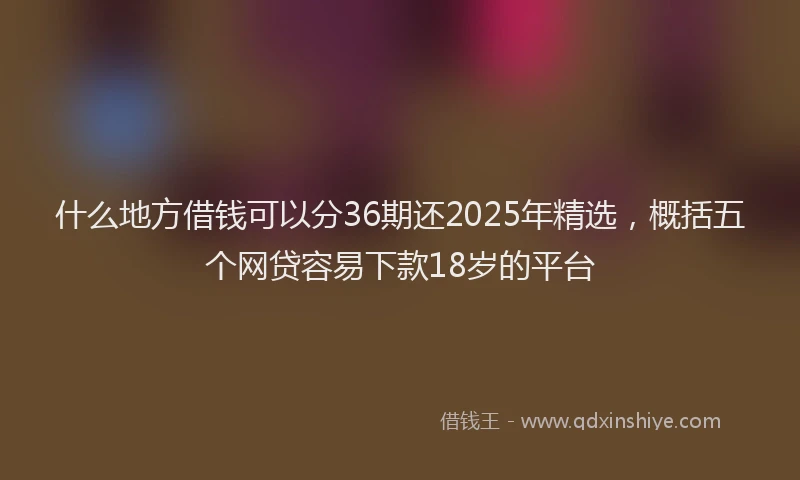 什么地方借钱可以分36期还2025年精选，概括五个网贷容易下款18岁的平台
