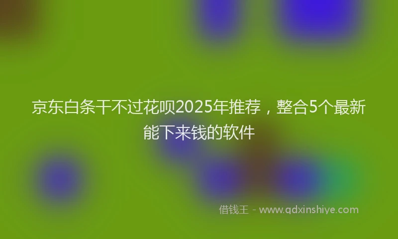 京东白条干不过花呗2025年推荐，整合5个最新能下来钱的软件
