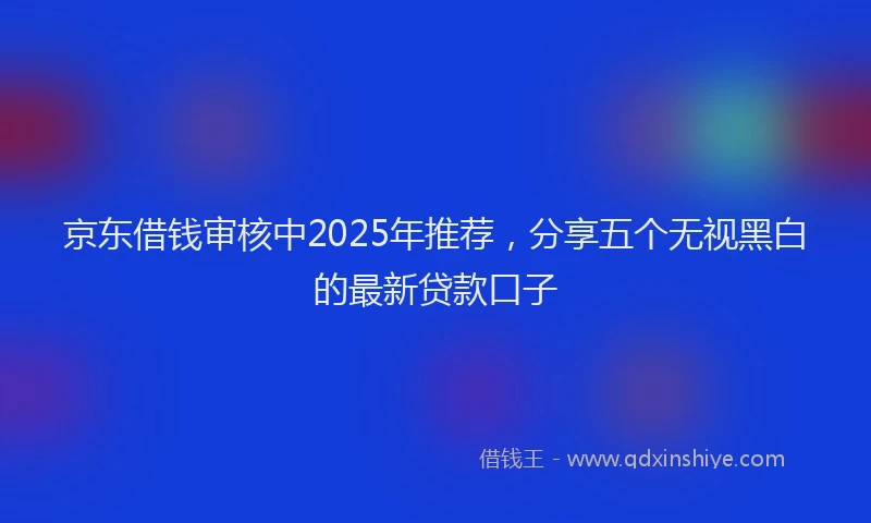 京东借钱审核中2025年推荐，分享五个无视黑白的最新贷款口子