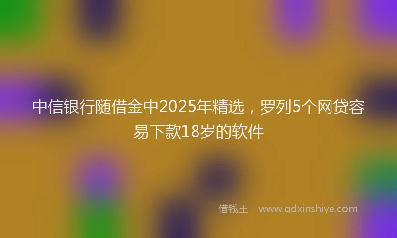 中信银行随借金中2025年精选，罗列5个网贷容易下款18岁的软件