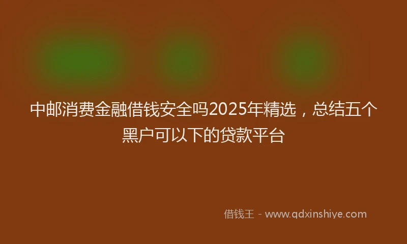 中邮消费金融借钱安全吗2025年精选，总结五个黑户可以下的贷款平台