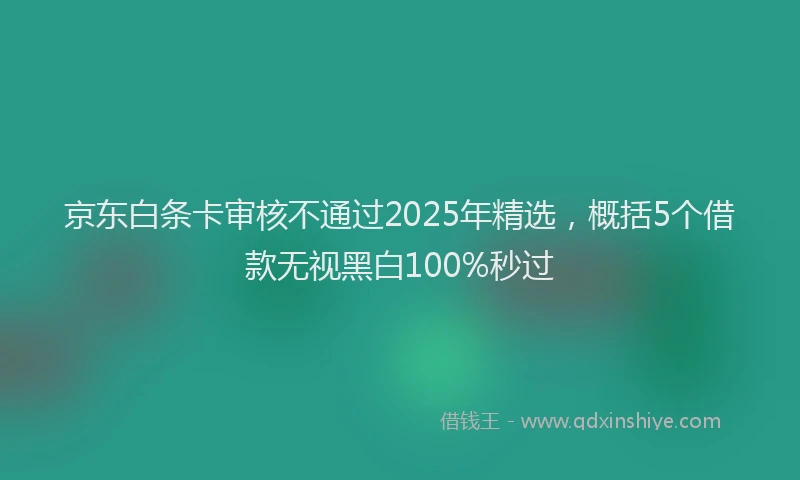 京东白条卡审核不通过2025年精选，概括5个借款无视黑白100%秒过